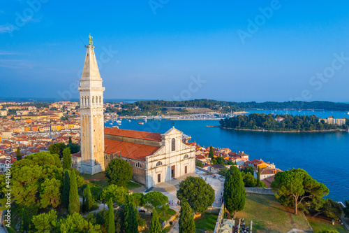 Saint Euphemia church in Croatian town Rovinj photo