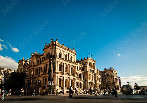 The Treasury Building in Brisbane. The Treasury Building is one of the outstanding landmark of Brisbane, completed in 1889  photo