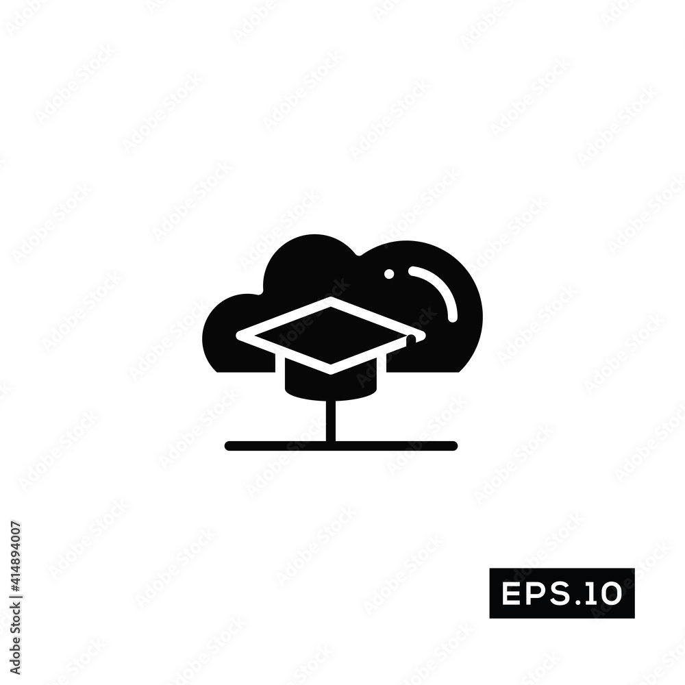 Online School Icon Vector. Education Symbol Vector Online School Icon Vector. Education Symbol Vector
