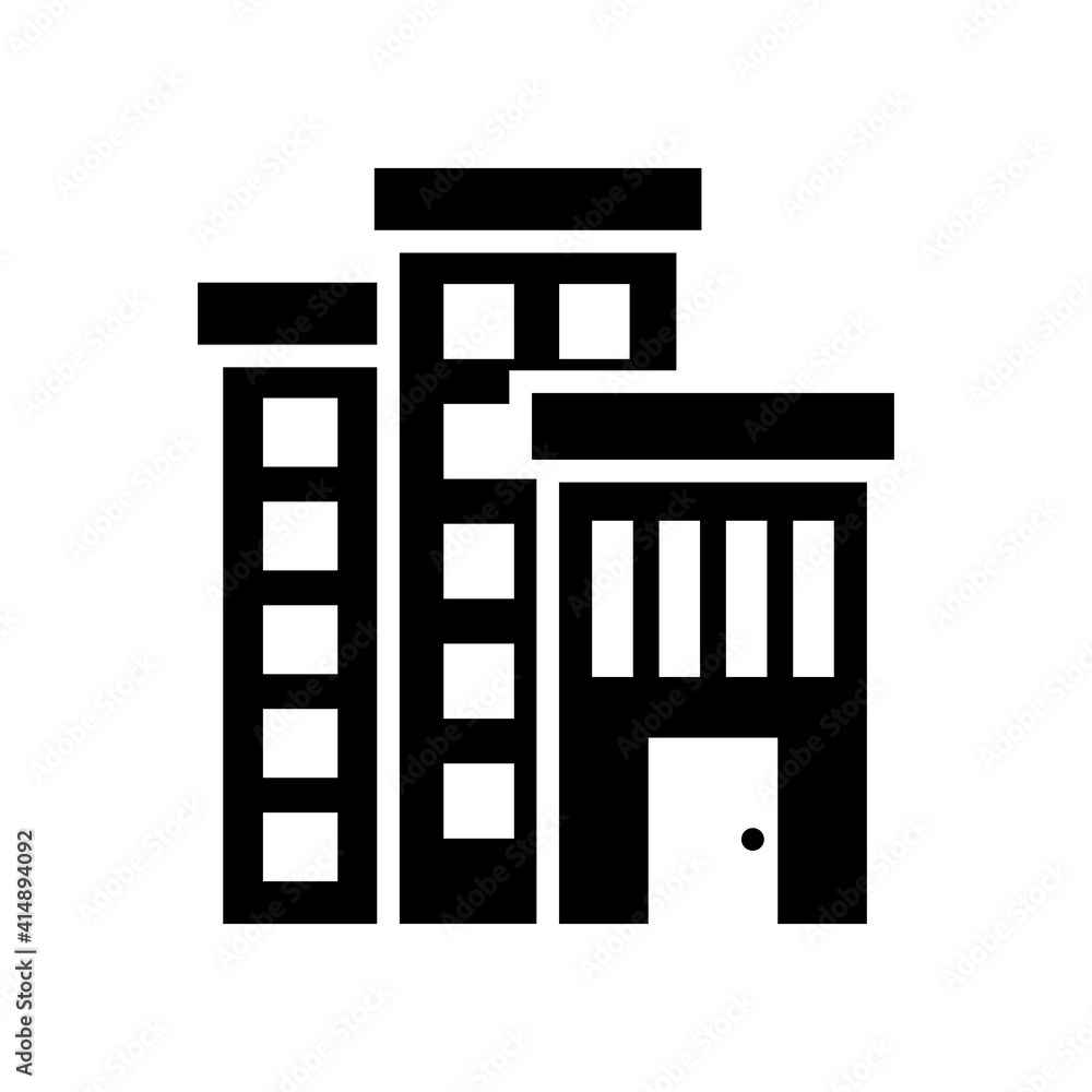 Institution building vector solid icon style illustration. EPS 10 Institution building vector solid icon style illustration. EPS 10