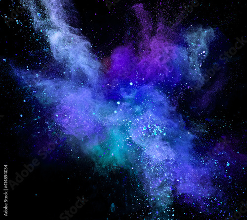 Launched colorful powder on...