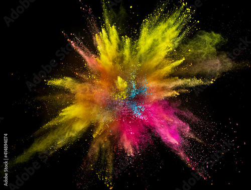 Launched colorful powder on...