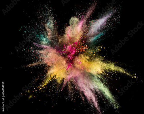 Launched colorful powder on...
