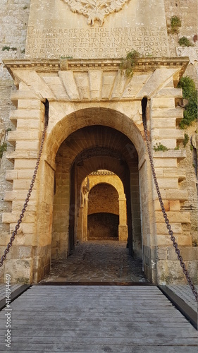 The entrance of the old town Dalt Vila   Ses Taules . 