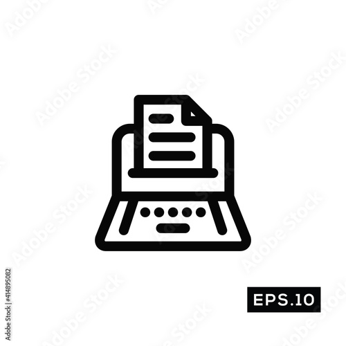 Online School Line Icon Vector. Education Symbol Vector