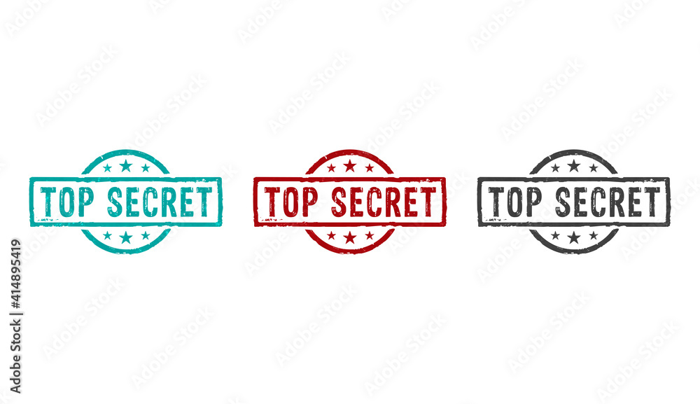 Obraz premium Top secret confidential stamp and stamping