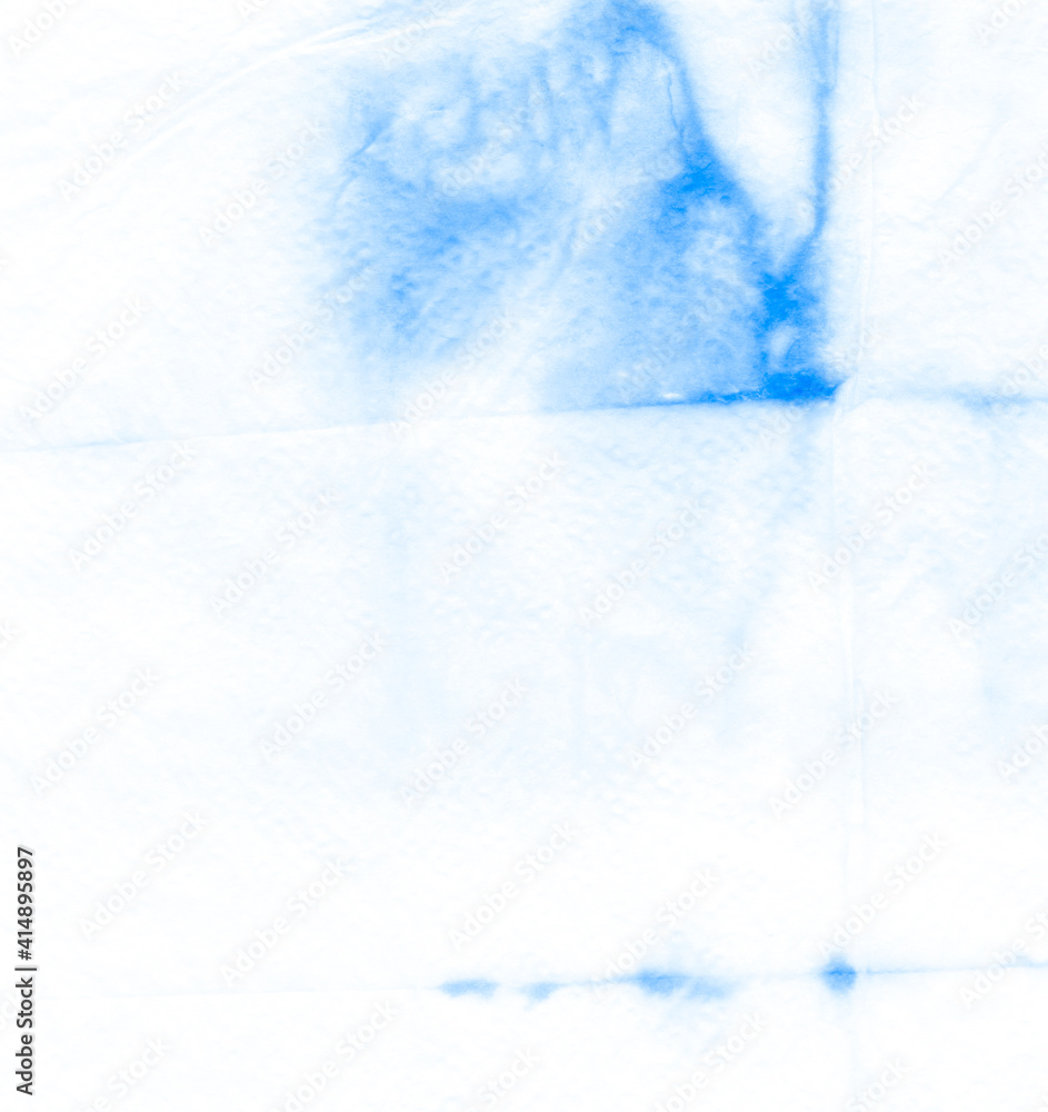Fototapeta premium Indigo Printed Tie. Dye Stripe Silk Pattern.