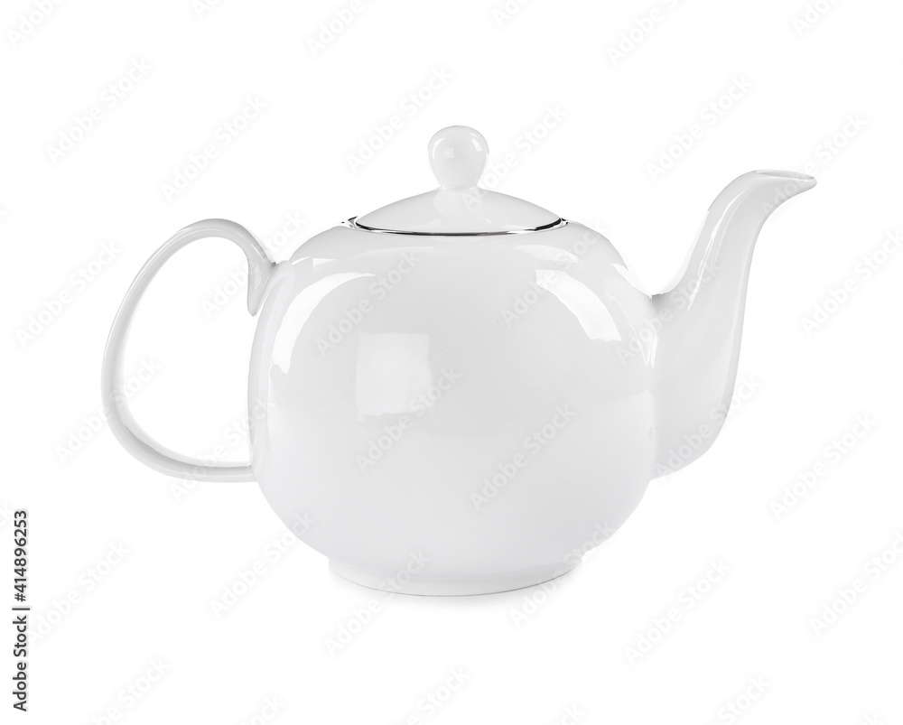 Ceramic teapot isolated on white. Kitchen tableware Ceramic teapot isolated on white. Kitchen tableware