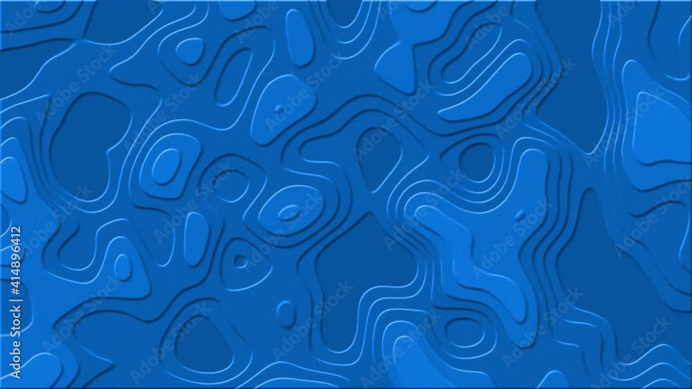 Relief structure of varying elements with flowing edges in blue - 4K abstract motion background - endless loop Relief structure of varying elements with flowing edges in blue - 4K abstract motion background - endless loop