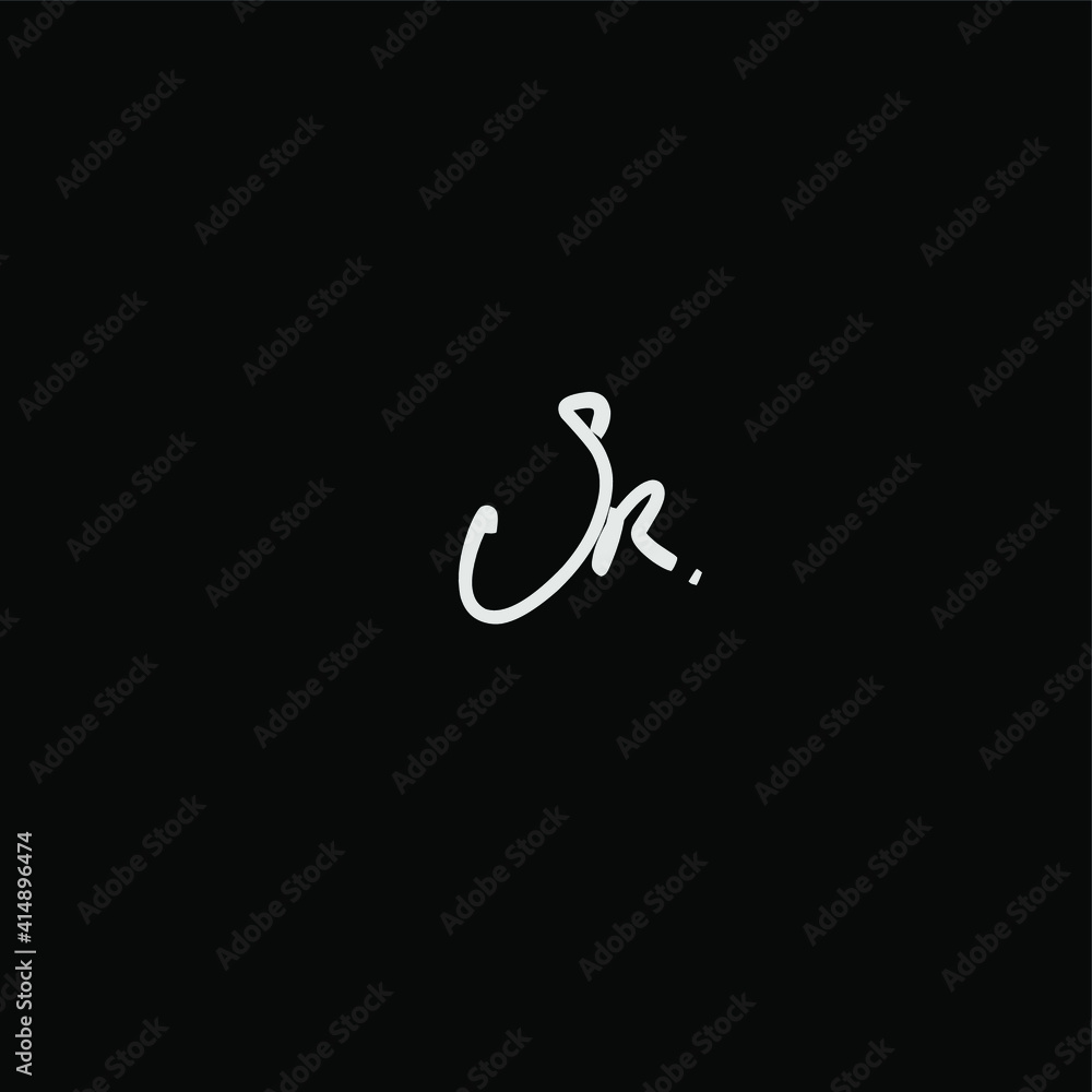 SR initial handwritten calligraphy, for monogram and logo SR initial handwritten calligraphy, for monogram and logo