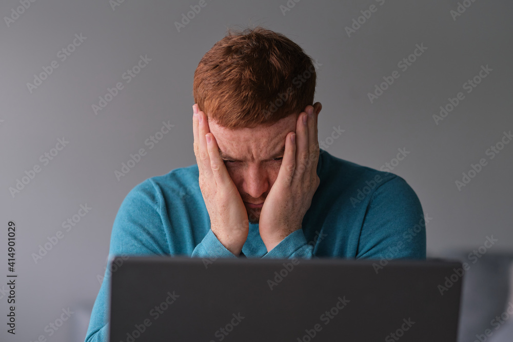 Handsome depressed man In stressed from work, anxiety, heartbroken and men Health care concept Handsome depressed man In stressed from work, anxiety, heartbroken and men Health care concept