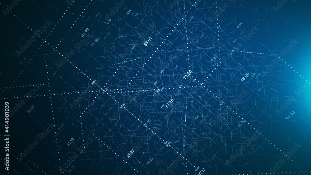 Abstract network connection grid perspective graphic background. Digital technology futuristic illustration concept. Abstract network connection grid perspective graphic background. Digital technology futuristic illustration concept.