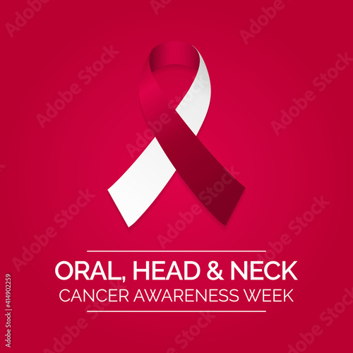 Vector illustration on the theme of Oral, head and neck cancer awareness week observed each year in April.