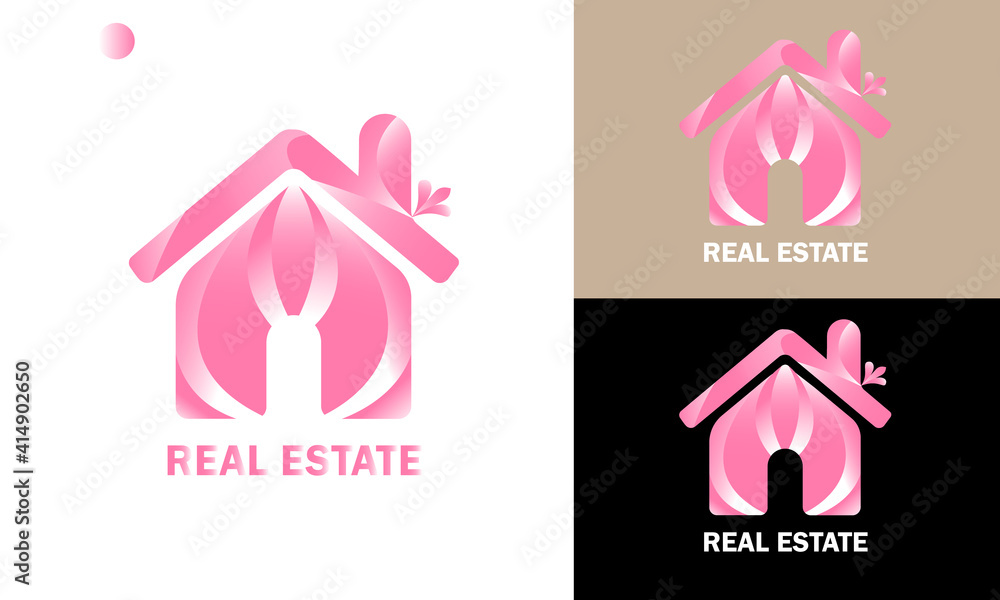 Real estate logo Free Vector
