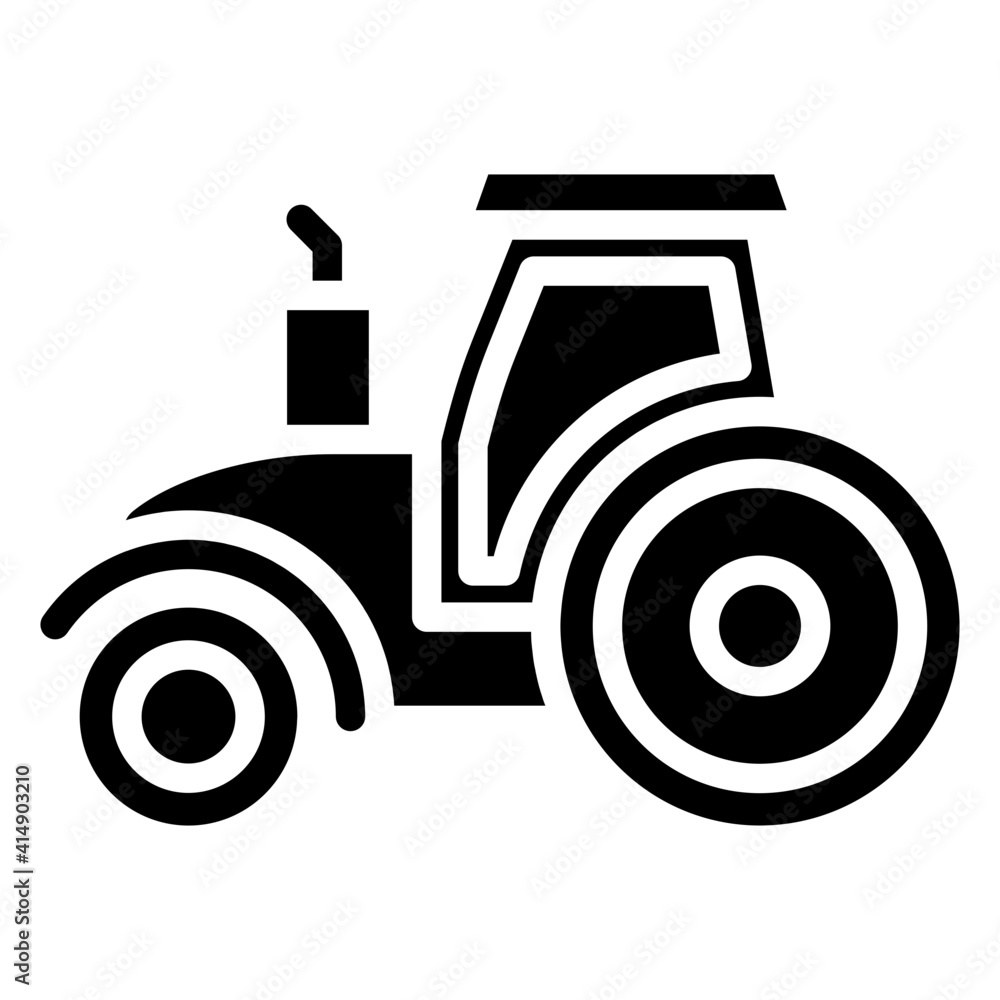 A unique design vector of agronomy vehicle, tractor A unique design vector of agronomy vehicle, tractor