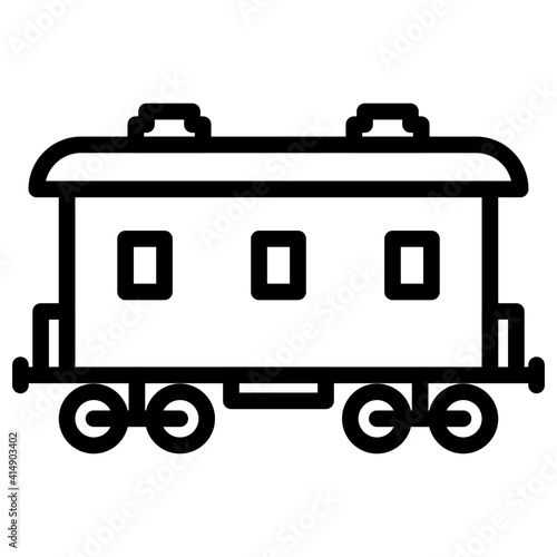 An icon design of cargo train, editable vector