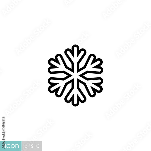 Snowflakes vector icon. Weather sign