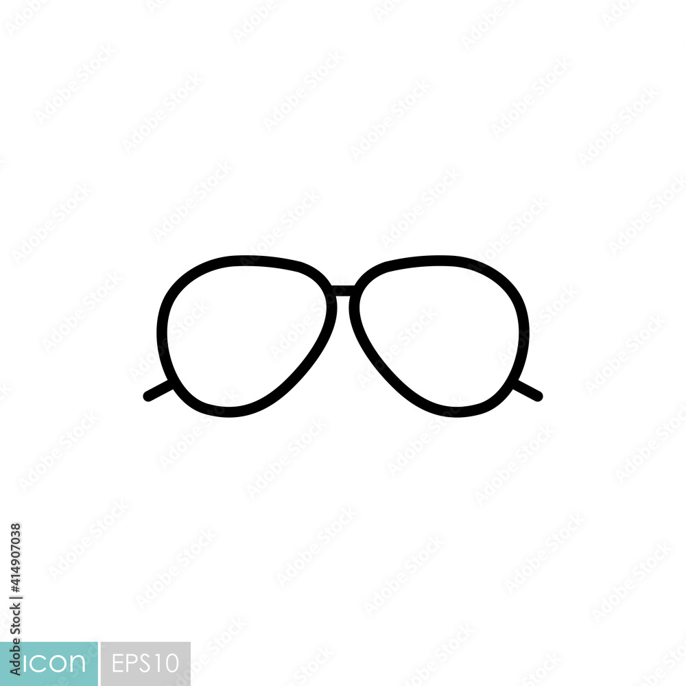 Sunglasses flat vector icon design isolated Sunglasses flat vector icon design isolated