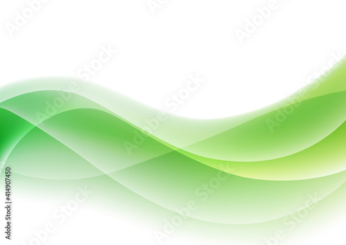 抽象的な背景、波、緑