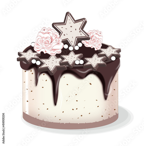 cheesecake cake with cookies