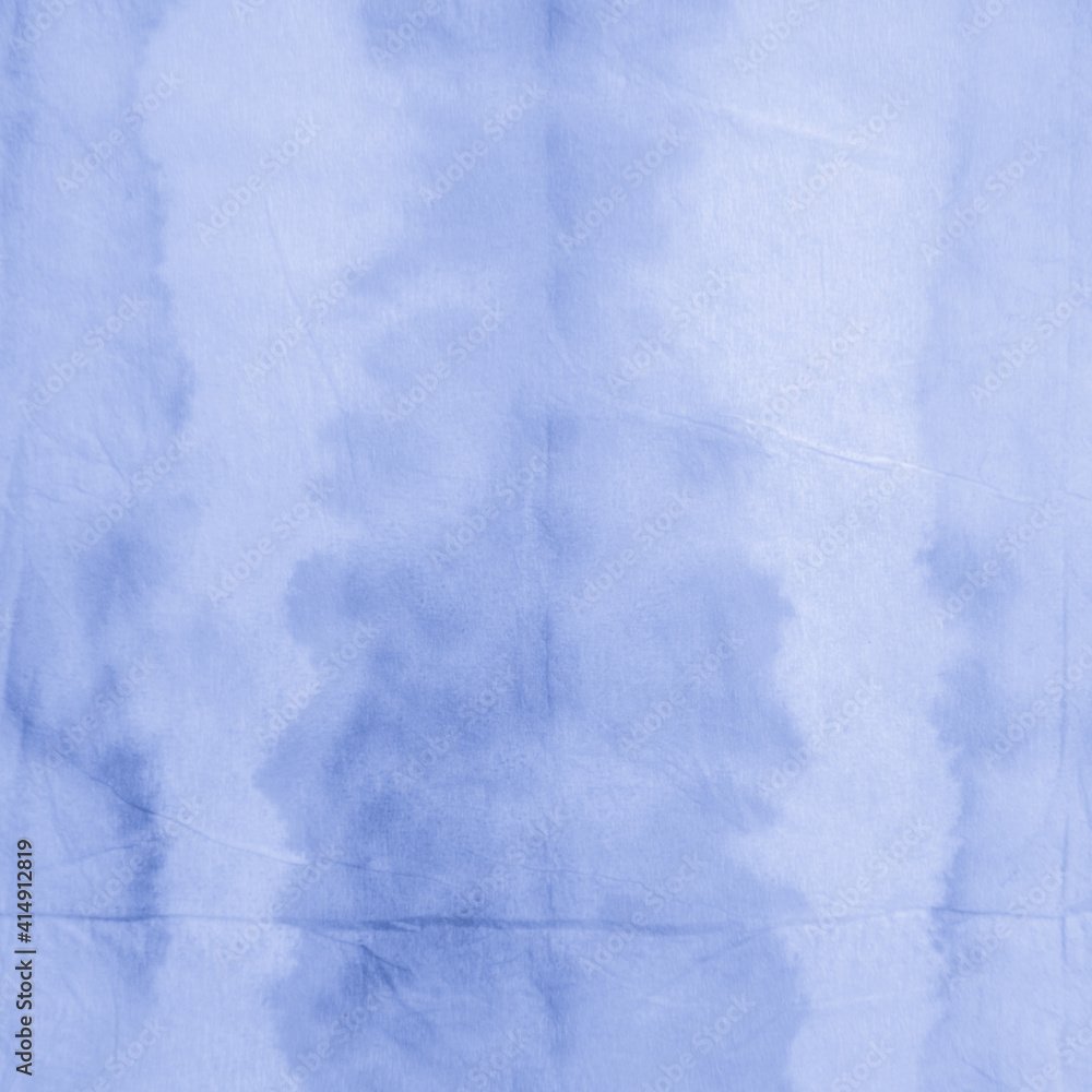 Fototapeta premium Indigo Fabric Pattern. Seaside Grunge Watercolor