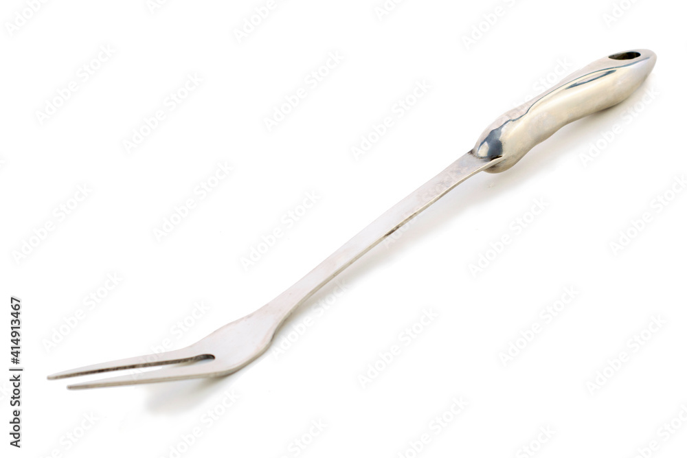 large meat fork isolated on white background large meat fork isolated on white background