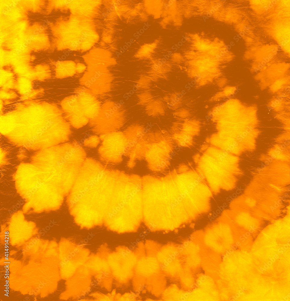 Abstract Dye. Hippie Art Texture. Orange Artistic Abstract Dye. Hippie Art Texture. Orange Artistic