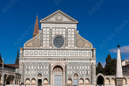 .The basilica of Santa Maria Novella is one of the most important churches in Florence and stands on the homonymous square photo