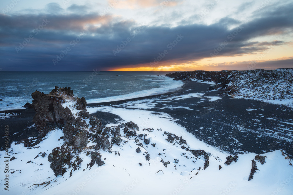 Londrangar, Iceland, North Atlantic Ocean