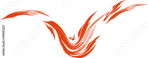 燃え盛る炎のうねる線エフェクト