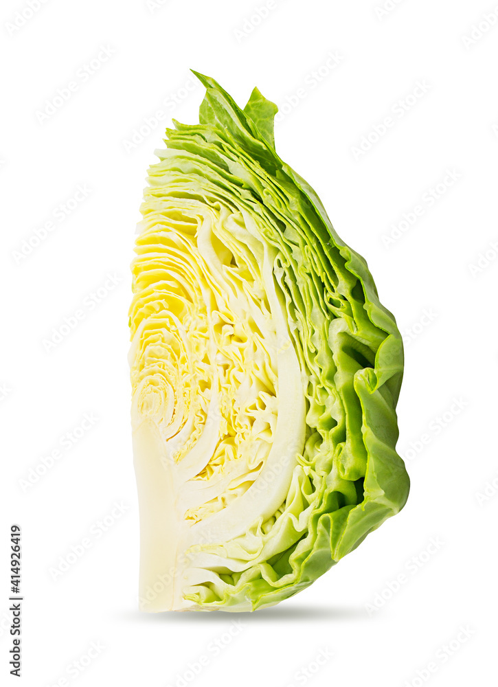 Obraz premium Cabbage isolated on white background with clipping path