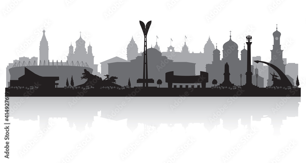 Rostov-on-Don Russia city skyline silhouette