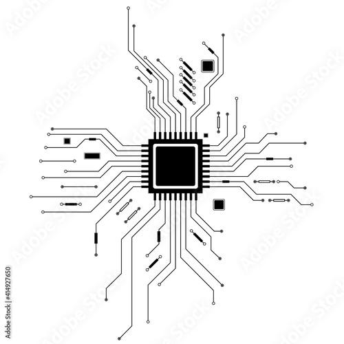 Circuit board. Microchip.