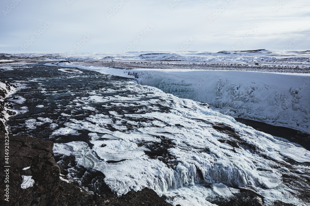 Gullfoss, Iceland, North Atlantic Ocean Gullfoss, Iceland, North Atlantic Ocean