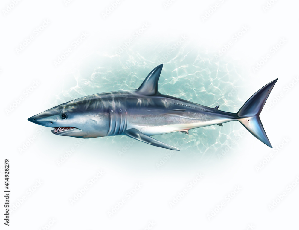 Fototapeta premium The mako (Isurus)