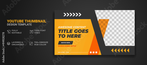 Youtube thumbnail or web banner template