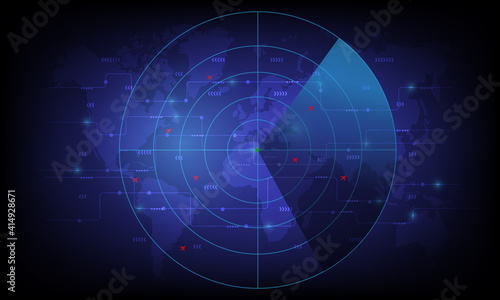 Radar screen, Monitor