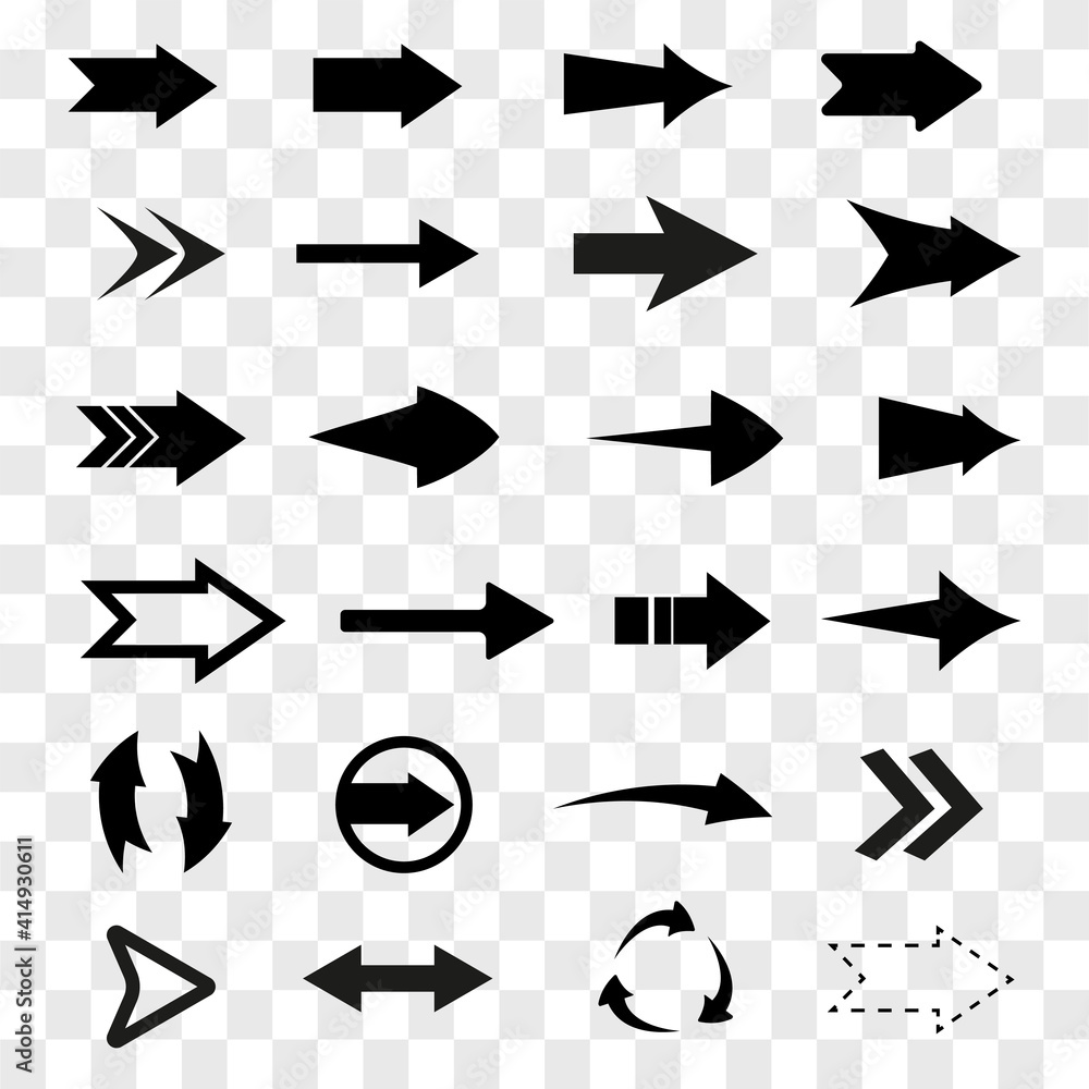 Arrow set isolated stock illustration Arrow set isolated stock illustration