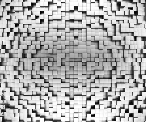Fototapeta Naklejka Na Ścianę i Meble -  abstract image of cubes background in white toned