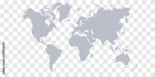 Detailed World Map with Countries stock illustration
