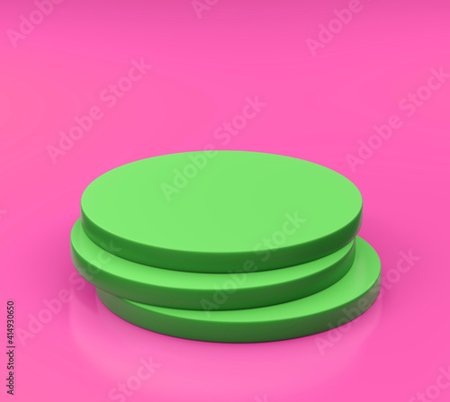 Abstract background, mock up scene for product display. 3d rendering Premium Photo.  Product display or showcase pedestal on simple background with cylinder stand concept. 