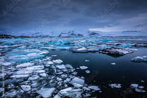 Jökulsárlón glacier lagoon, Iceland, North Atlantic Ocean