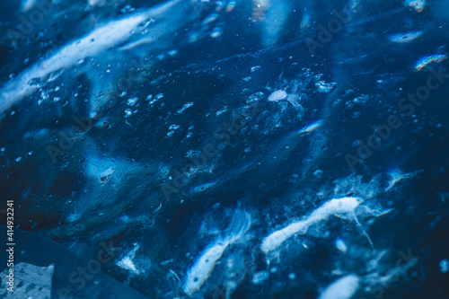 Blue ice texture in the caves in Jökulsárlón glacier, Iceland, North Atlantic Ocean © danieleorsi