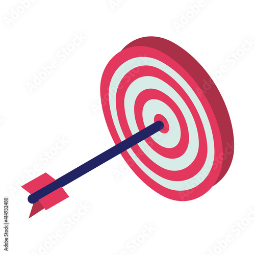 success target arrow isometric icon
