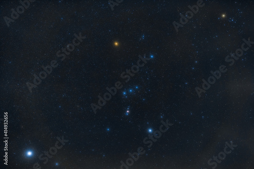 The Orion Constellation photographed from Mannheim in Germany. photo