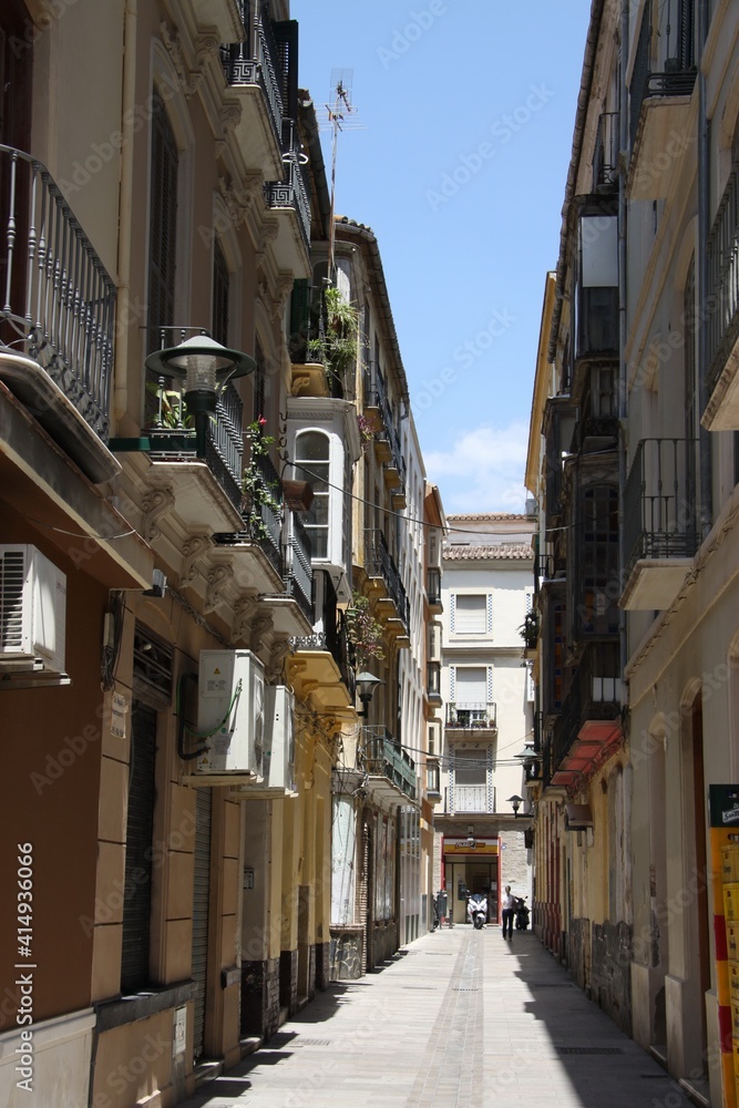 Fototapeta premium Street in the center of the seaside town of Malaga