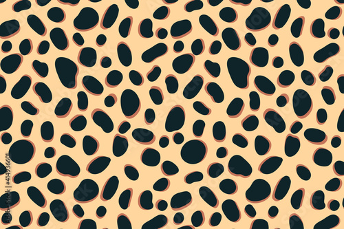 Vector Trendy cheetah skin background. Abstract wild animal pattern  leopard spots yellow texture for fashion print design  cover  wallpaper