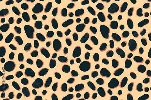 Vector Trendy cheetah skin background. Abstract wild animal pattern, leopard spots yellow texture for fashion print design, cover, wallpaper
