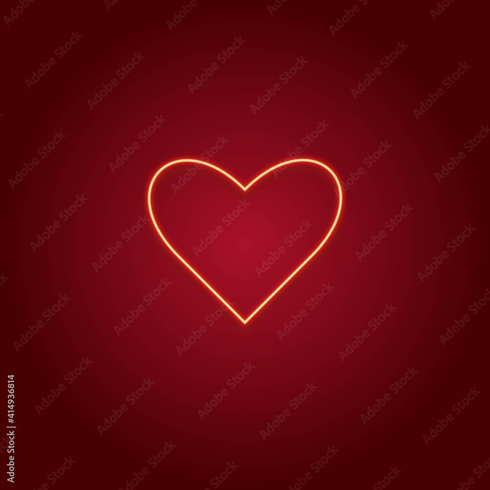 Red Neon Heart Red Neon Heart