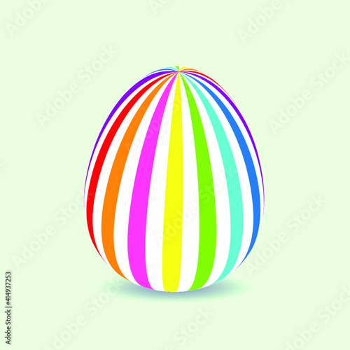 Easter egg painted with vertical stripes in rainbow colors Free Download Easter egg painted with vertical stripes in rainbow colors - GFXLoad